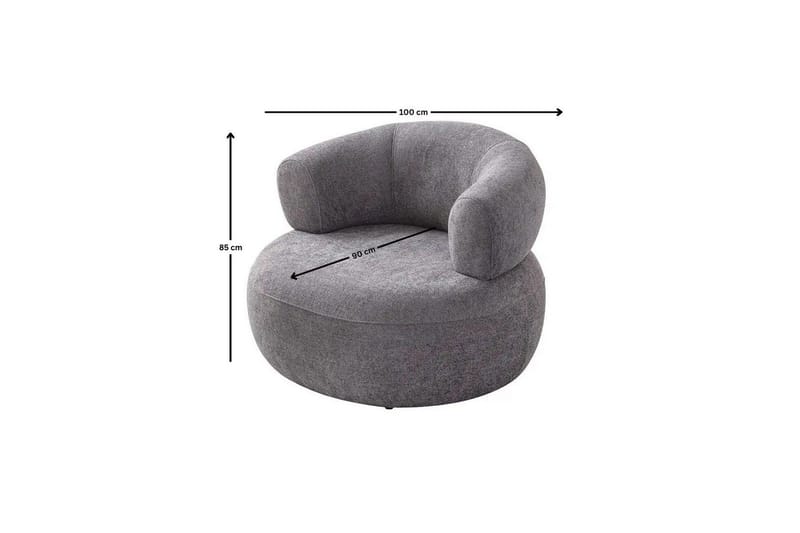 Kollumber Nojatuoli - Tummanharmaa - Huonekalut - Tuoli & nojatuoli - Nojatuoli & lepotuoli