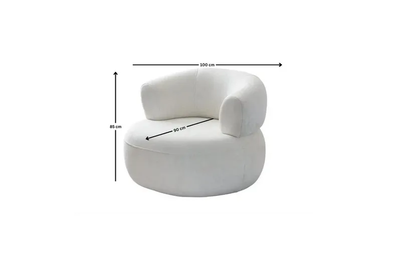 Kollumber Nojatuoli - Valkoinen - Huonekalut - Tuoli & nojatuoli - Nojatuoli & lepotuoli