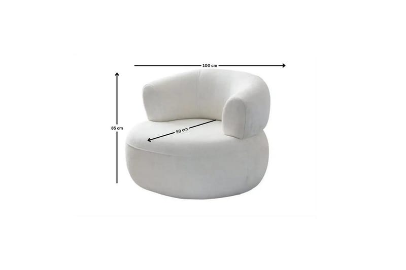 Kollumber Nojatuoli - Valkoinen - Huonekalut - Tuoli & nojatuoli - Nojatuoli & lepotuoli