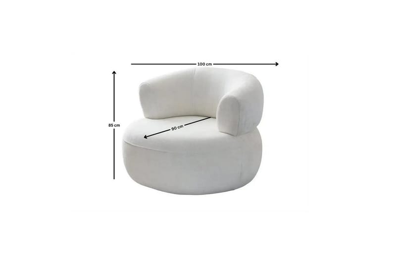 Kollumber Nojatuoli - Valkoinen - Huonekalut - Tuoli & nojatuoli - Nojatuoli & lepotuoli