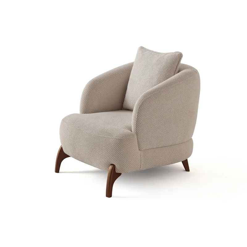 Korvatuoli Atelier Del Sofa Bonjo Walnut (80 x 78 x 80 cm) beige, Beige