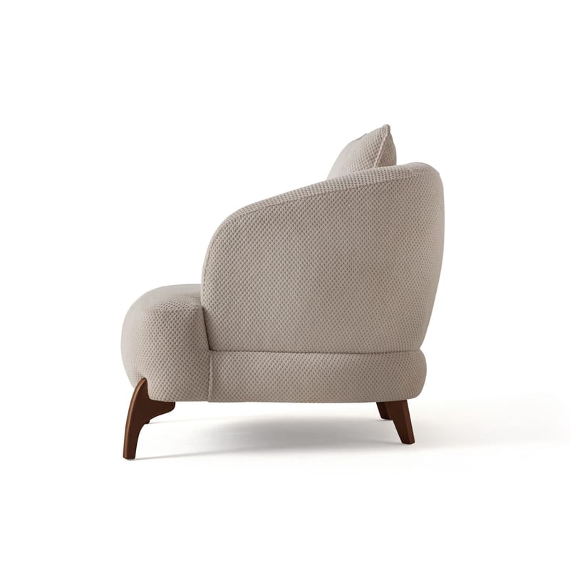 Korvatuoli Atelier Del Sofa Bonjo Walnut (80 x 78 x 80 cm) beige - Beige - Huonekalut - Tuoli & nojatuoli - Nojatuoli & lepotuoli