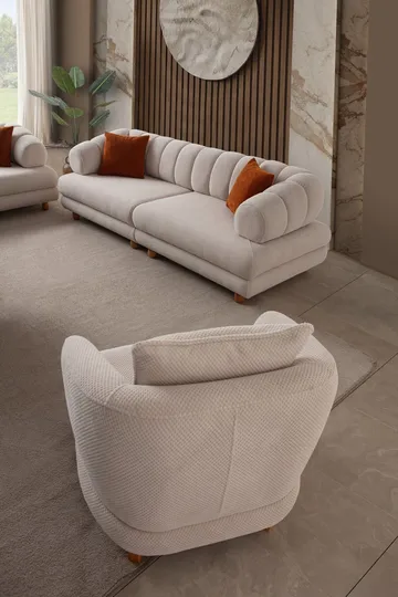 Korvatuoli Atelier Del Sofa Gloria (81 x 76 x 81 cm) beige - Beige - Huonekalut - Tuoli & nojatuoli - Nojatuoli & lepotuoli