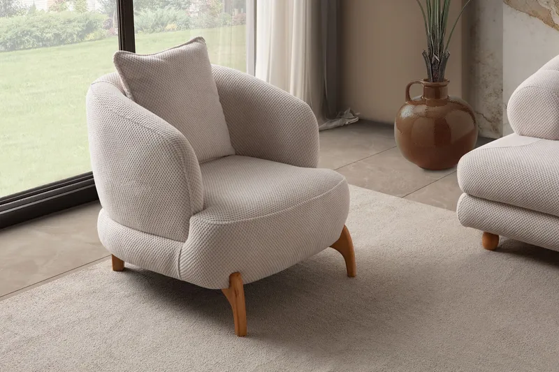 Korvatuoli Atelier Del Sofa Gloria (81 x 76 x 81 cm) beige - Beige - Huonekalut - Tuoli & nojatuoli - Nojatuoli & lepotuoli