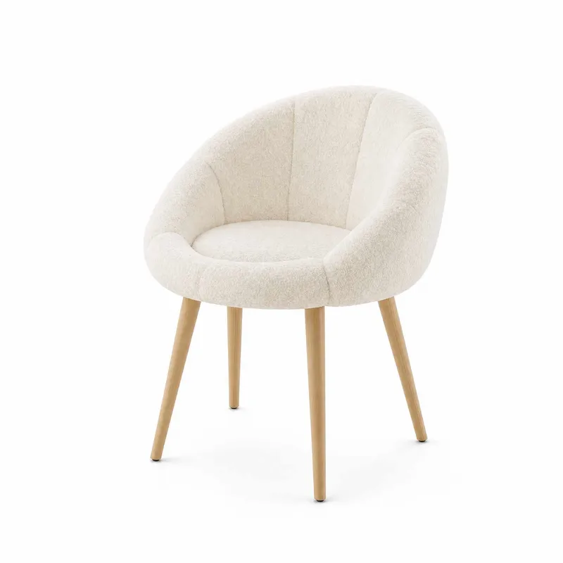 Korvatuoli Atelier Del Sofa Papatya (70 x 110 x 70 cm) Valkoinen pähkinäpuu, undefined