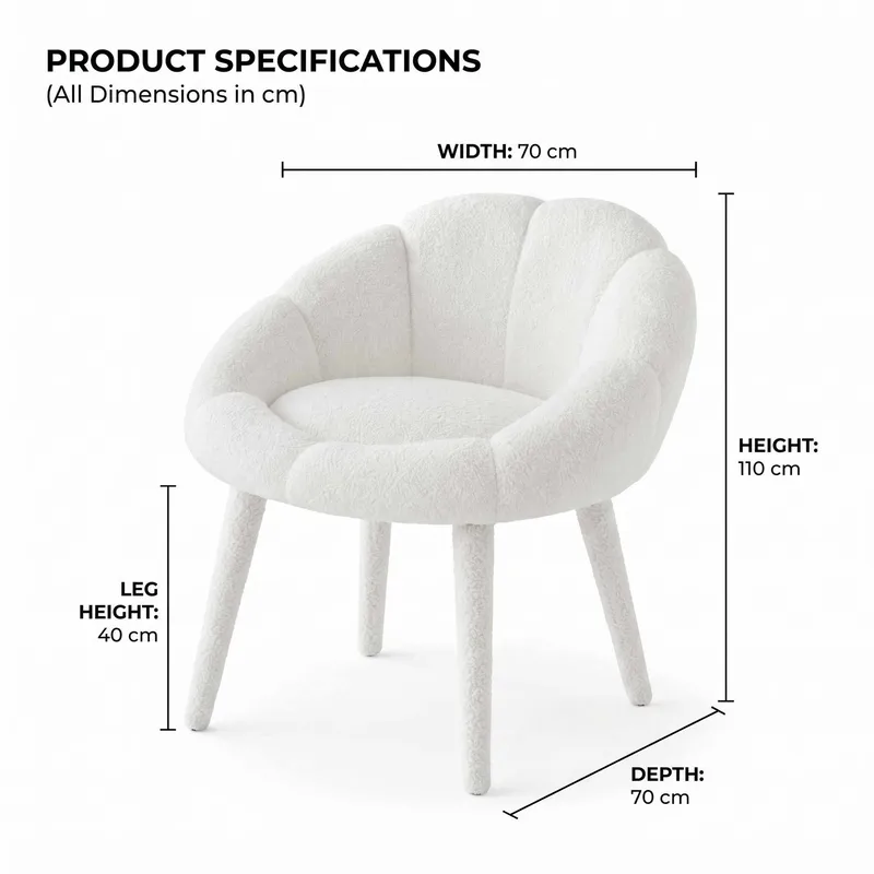 Korvatuoli Atelier Del Sofa Papatya (70 x 110 x 70 cm) Valkoinen - Huonekalut - Tuoli & nojatuoli - Nojatuoli & lepotuoli