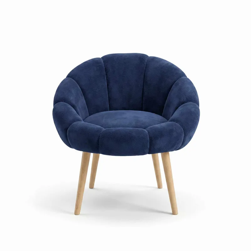 Korvatuoli Atelier Del Sofa Papatya (70 x 110 x 70 cm) Antrasiitti, Sininen