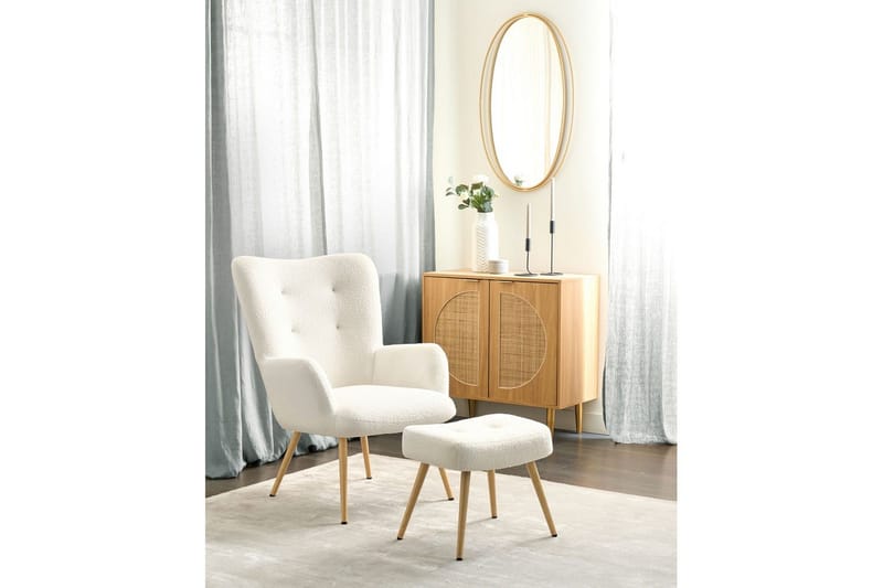 Korvatuolituoli Vejle - Beige, musta - Huonekalut - Tuoli & nojatuoli - Nojatuoli & lepotuoli