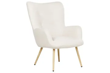 Korvatuolituoli Vejle - Beige, musta - Huonekalut - Tuoli & nojatuoli - Nojatuoli & lepotuoli