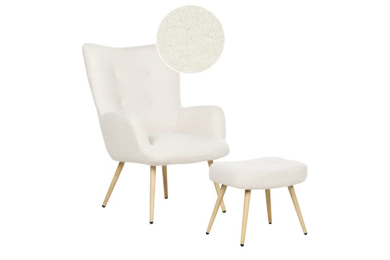 Korvatuolituoli Vejle - Beige, musta - Huonekalut - Tuoli & nojatuoli - Nojatuoli & lepotuoli