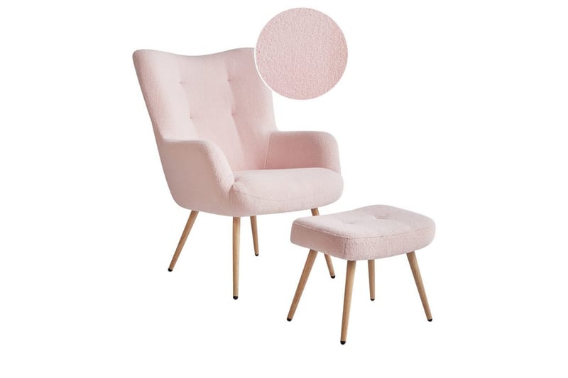 Korvatuolituoli Vejle, Beige, valkoinen