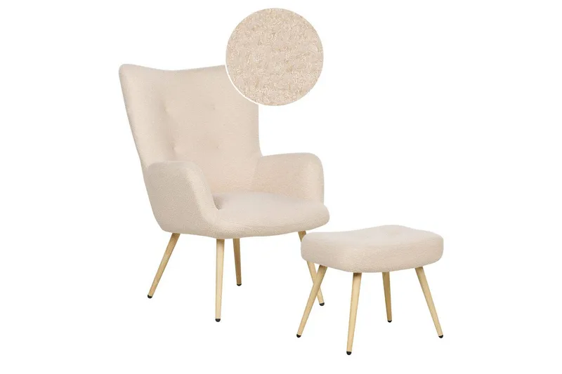 Korvatuolituoli Vejle - Vaaleanpunainen, tumma puu, Rosa, Tumma puu - Huonekalut - Tuoli & nojatuoli - Nojatuoli & lepotuoli