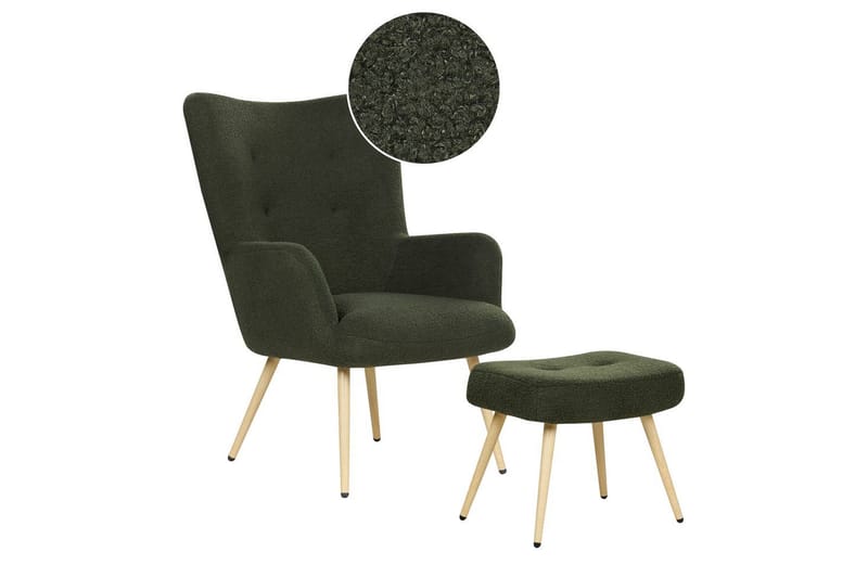 Korvatuolituoli Vejle, Valkoinen, Musta