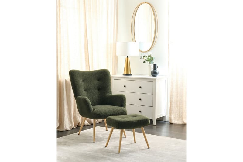 Korvatuolituoli Vejle - Valkoinen, Musta - Huonekalut - Tuoli & nojatuoli - Nojatuoli & lepotuoli