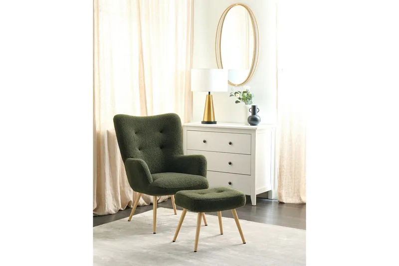 Korvatuolituoli Vejle - Valkoinen, Musta - Huonekalut - Tuoli & nojatuoli - Nojatuoli & lepotuoli