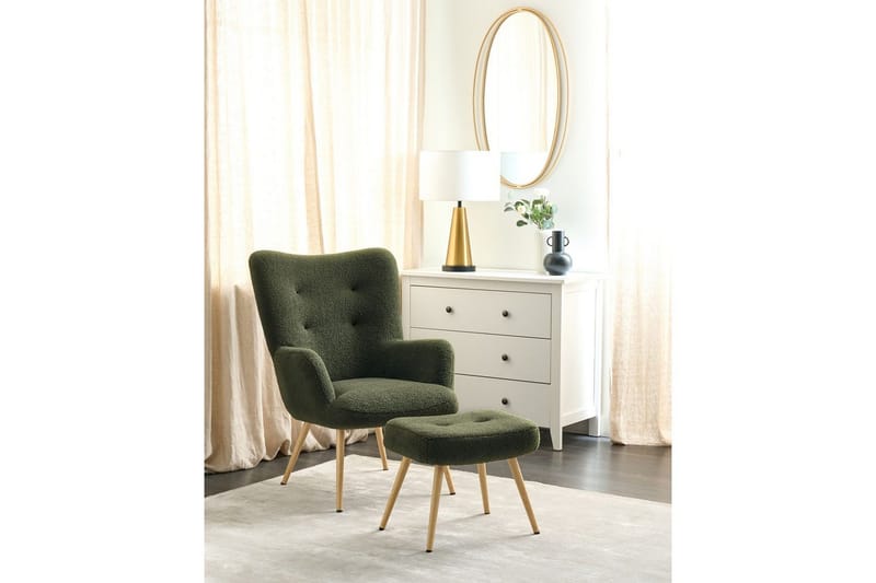 Korvatuolituoli Vejle - Valkoinen, Musta - Huonekalut - Tuoli & nojatuoli - Nojatuoli & lepotuoli