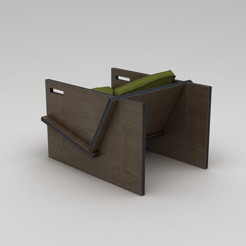 Latira Korvatuoli - Musta ja vihreä - Huonekalut - Tuoli & nojatuoli - Nojatuoli & lepotuoli