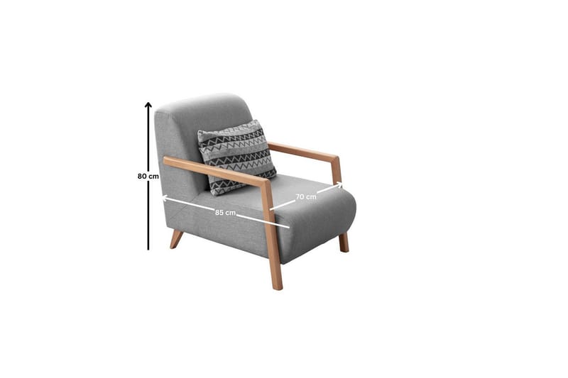 Latrona Nojatuoli - Harmaa - Huonekalut - Tuoli & nojatuoli - Nojatuoli & lepotuoli