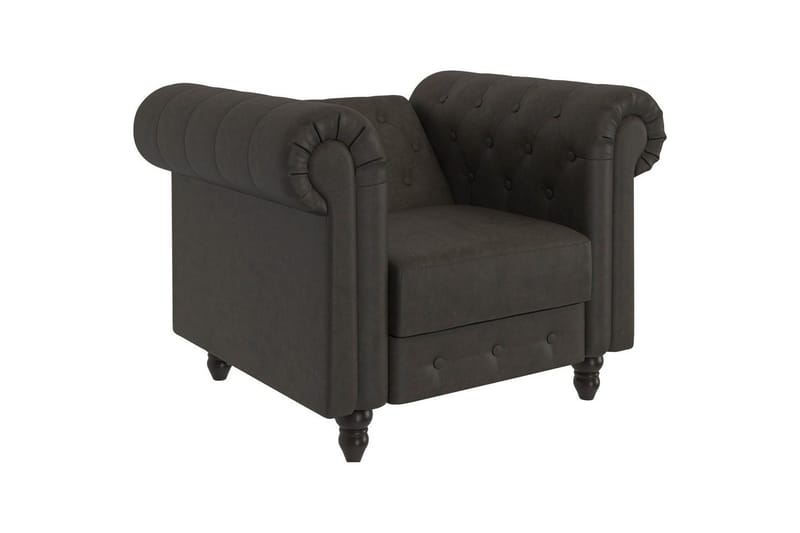 Lepotuoli Felix Antrasiitti, Mikrokuitu/Puu/Metalli - Antrasiitti, Mikrokuitu/Puu/Metalli - Huonekalut - Tuoli & nojatuoli - Nojatuoli & lepotuoli