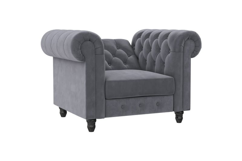 Lepotuoli Felix Antrasiitti, Sametti/Puu/Metalli - Antrasiitti, Sametti/Puu/Metalli - Huonekalut - Tuoli & nojatuoli - Nojatuoli & lepotuoli