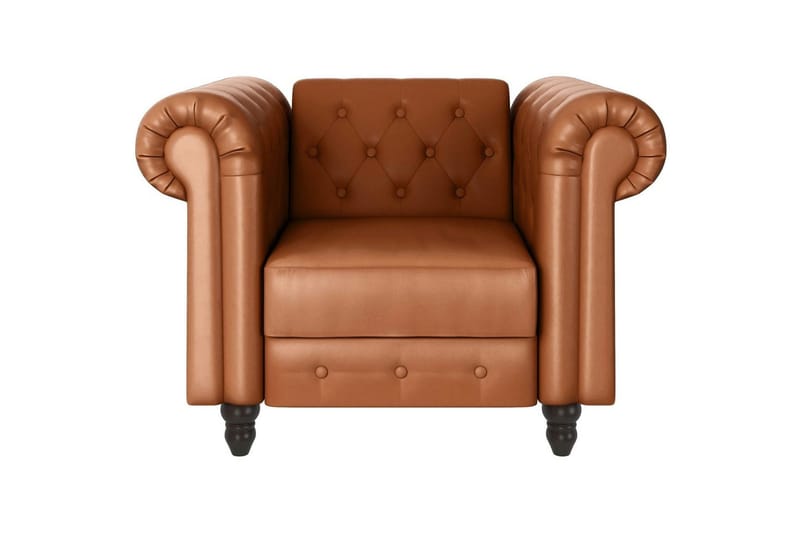 Lepotuoli Felix Konjakki, PU/Puu/Metalli - Konjakki, PU/Puu/Metalli - Huonekalut - Tuoli & nojatuoli - Nojatuoli & lepotuoli