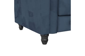 Lepotuoli Felix Sininen, Sametti/Puu/Metalli - Sininen, Sametti/Puu/Metalli - Huonekalut - Tuoli & nojatuoli - Nojatuoli & lepotuoli - Chesterfield-nojatuolit