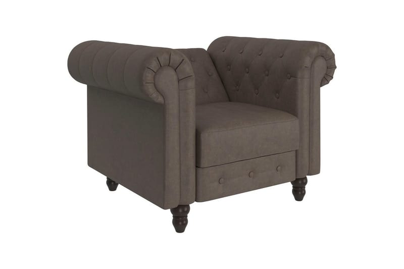 Lepotuoli Felix Tummanruskea, Mikrokuitu/Puu/Metalli - Tummanruskea, Mikrokuitu/Puu/Metalli - Huonekalut - Tuoli & nojatuoli - Nojatuoli & lepotuoli