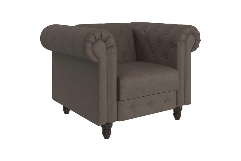 Lepotuoli Felix Tummanruskea, Mikrokuitu/Puu/Metalli - Tummanruskea, Mikrokuitu/Puu/Metalli - Huonekalut - Tuoli & nojatuoli - Nojatuoli & lepotuoli