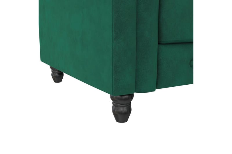 Lepotuoli Felix Tummanvihreä, Sametti/Puu/Metalli - Tummanvihreä, Sametti/Puu/Metalli - Huonekalut - Tuoli & nojatuoli - Nojatuoli & lepotuoli