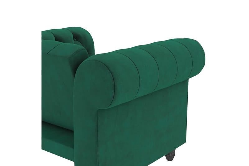 Lepotuoli Felix Tummanvihreä, Sametti/Puu/Metalli - Tummanvihreä, Sametti/Puu/Metalli - Huonekalut - Tuoli & nojatuoli - Nojatuoli & lepotuoli