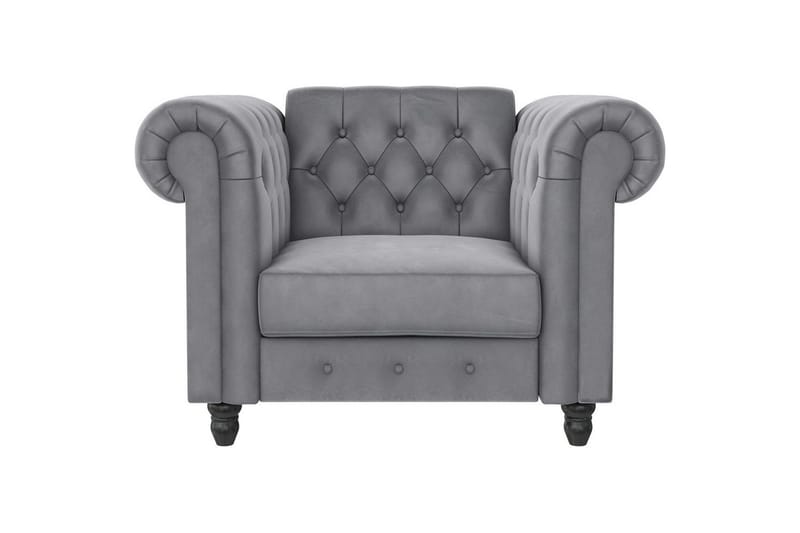 Lepotuoli Felix Vaaleanharmaa, Sametti/Puu/Metalli - Vaaleanharmaa, Sametti/Puu/Metalli - Huonekalut - Tuoli & nojatuoli - Nojatuoli & lepotuoli