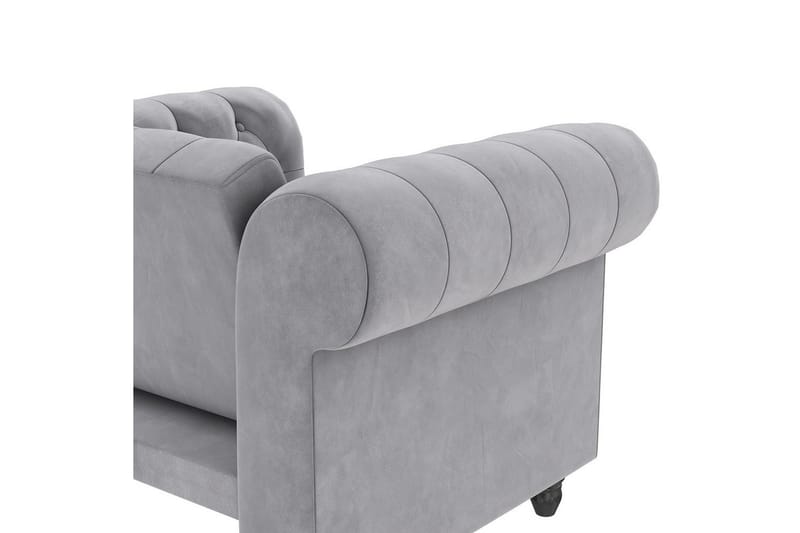 Lepotuoli Felix Vaaleanharmaa, Sametti/Puu/Metalli - Vaaleanharmaa, Sametti/Puu/Metalli - Huonekalut - Tuoli & nojatuoli - Nojatuoli & lepotuoli