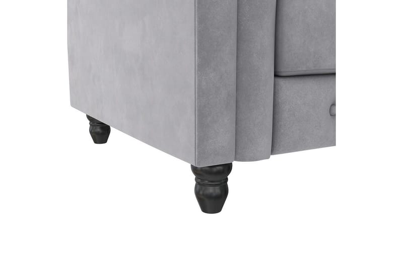 Lepotuoli Felix Vaaleanharmaa, Sametti/Puu/Metalli - Vaaleanharmaa, Sametti/Puu/Metalli - Huonekalut - Tuoli & nojatuoli - Nojatuoli & lepotuoli