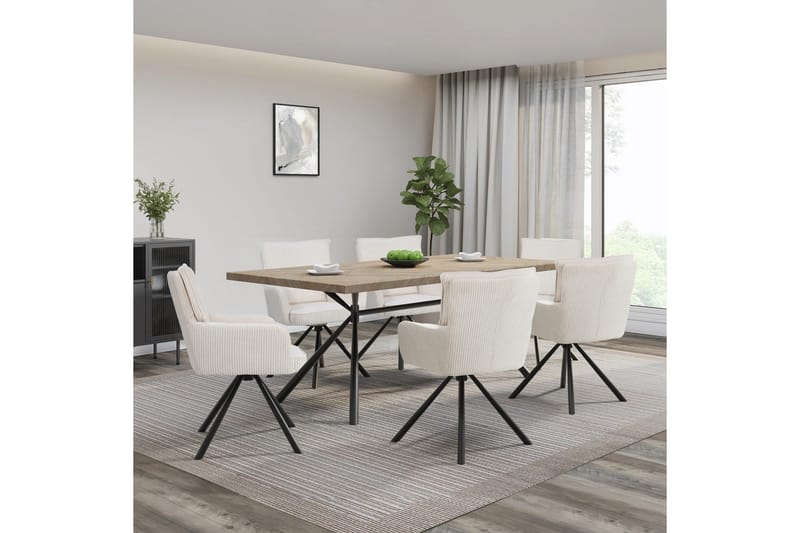 Les Käsinojatuoli - Valkoinen - Huonekalut - Tuoli & nojatuoli - Ruokapöydän tuolit