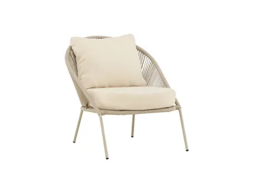 Lindos nojatuoli ulkokäyttöön - Beige - Puutarhakalusteet - Puutarhatuoli - Ulkotilan nojatuolit