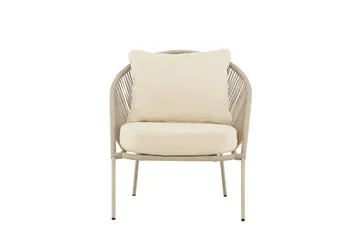 Lindos nojatuoli ulkokäyttöön - Beige - Puutarhakalusteet - Puutarhatuoli - Ulkotilan nojatuolit