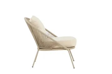 Lindos nojatuoli ulkokäyttöön - Beige - Puutarhakalusteet - Puutarhatuoli - Ulkotilan nojatuolit