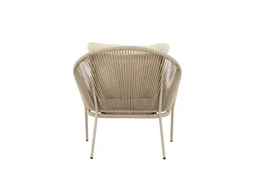 Lindos nojatuoli ulkokäyttöön - Beige - Puutarhakalusteet - Puutarhatuoli - Ulkotilan nojatuolit