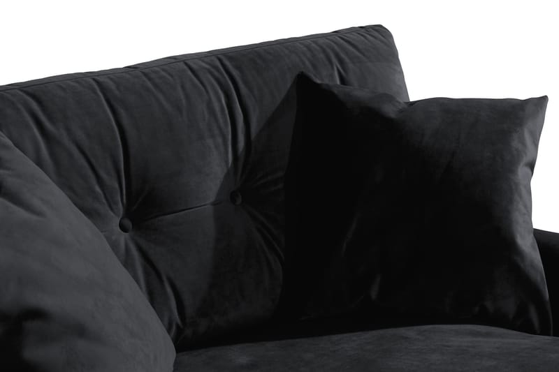 Loveseat Webber Sametti - Musta Messinki - Huonekalut - Tuoli & nojatuoli - Nojatuoli & lepotuoli - Samettinojatuoli