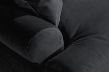 Loveseat Webber Sametti - Musta Messinki - Huonekalut - Tuoli & nojatuoli - Nojatuoli & lepotuoli - Samettinojatuoli