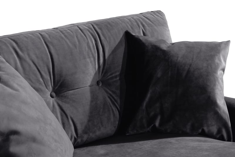 Loveseat Webber Sametti - Tummanharmaa Kromi - Huonekalut - Tuoli & nojatuoli - Nojatuoli & lepotuoli