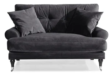 Loveseat Webber Sametti - Tummanharmaa Kromi - Huonekalut - Tuoli & nojatuoli - Nojatuoli & lepotuoli
