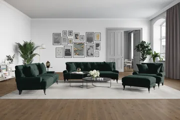 Loveseat Webber Sametti - Tummanvihreä Kromi - Huonekalut - Tuoli & nojatuoli - Nojatuoli & lepotuoli - Samettinojatuoli