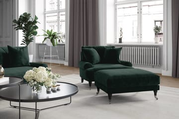 Loveseat Webber Sametti - Tummanvihreä Kromi - Huonekalut - Tuoli & nojatuoli - Nojatuoli & lepotuoli - Samettinojatuoli
