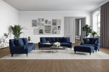 Loveseat Webber Sametti - Yönsininen Messinki - Huonekalut - Tuoli & nojatuoli - Nojatuoli & lepotuoli