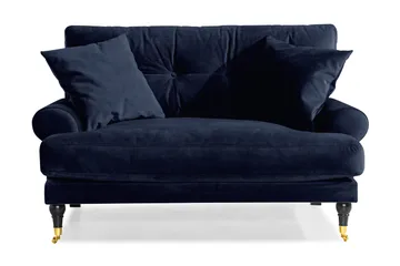 Loveseat Webber Sametti - Yönsininen Messinki - Huonekalut - Tuoli & nojatuoli - Nojatuoli & lepotuoli