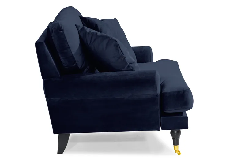 Loveseat Webber Sametti - Yönsininen Messinki - Huonekalut - Tuoli & nojatuoli - Nojatuoli & lepotuoli