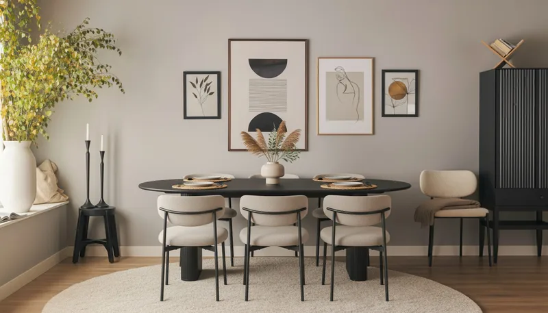 Lucy Ruokatuoli - Greige buklee / Metallijalat musta - Huonekalut - Tuoli & nojatuoli - Ruokapöydän tuolit