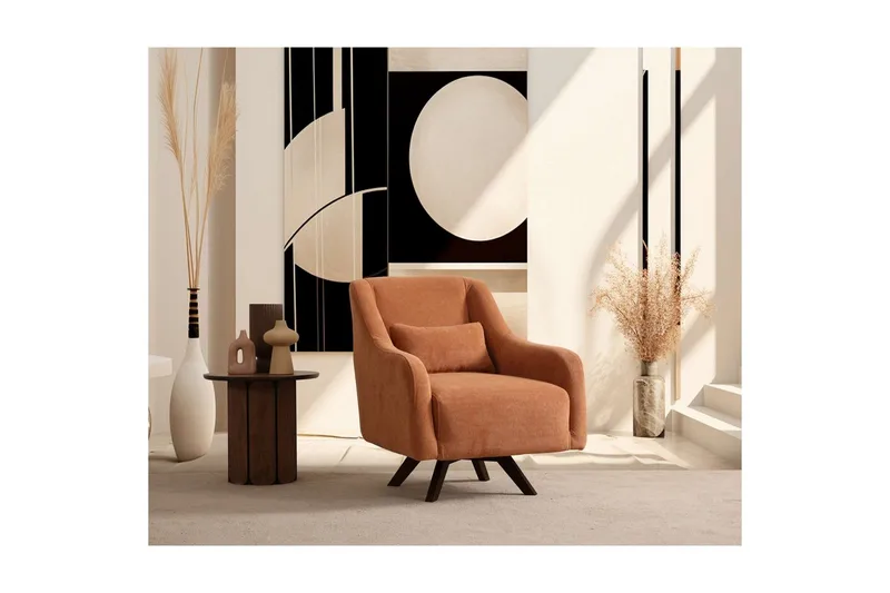 Malkiat Lounge-nojatuoli - Oranssi/Musta - Huonekalut - Tuoli & nojatuoli - Nojatuoli & lepotuoli