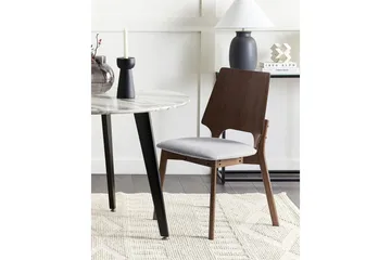 Matsalsstol Beliani Abee set om 2 Grå-Ljust Trä Light grey VALUE_MISSING_1 - Huonekalut - Tuoli & nojatuoli - Ruokapöydän tuolit